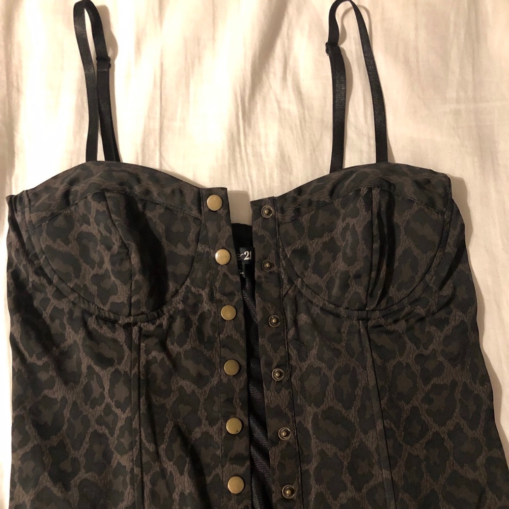 Forever 21- cheetah corset top (S)